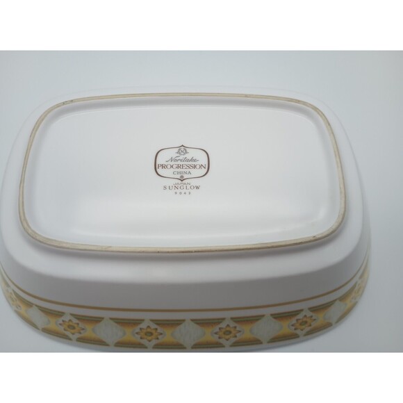 MCM NORITAKE PROGRESSION SUNGLOW OVAL SERVING BOWL  9042 Yellow - Picture 6 of 6